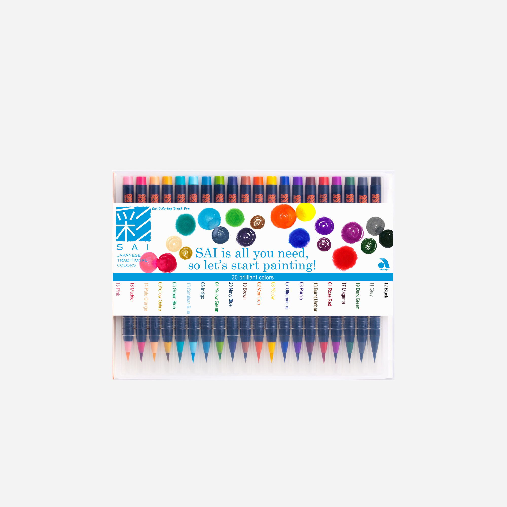 SUISAI Brush Pen 20 color set