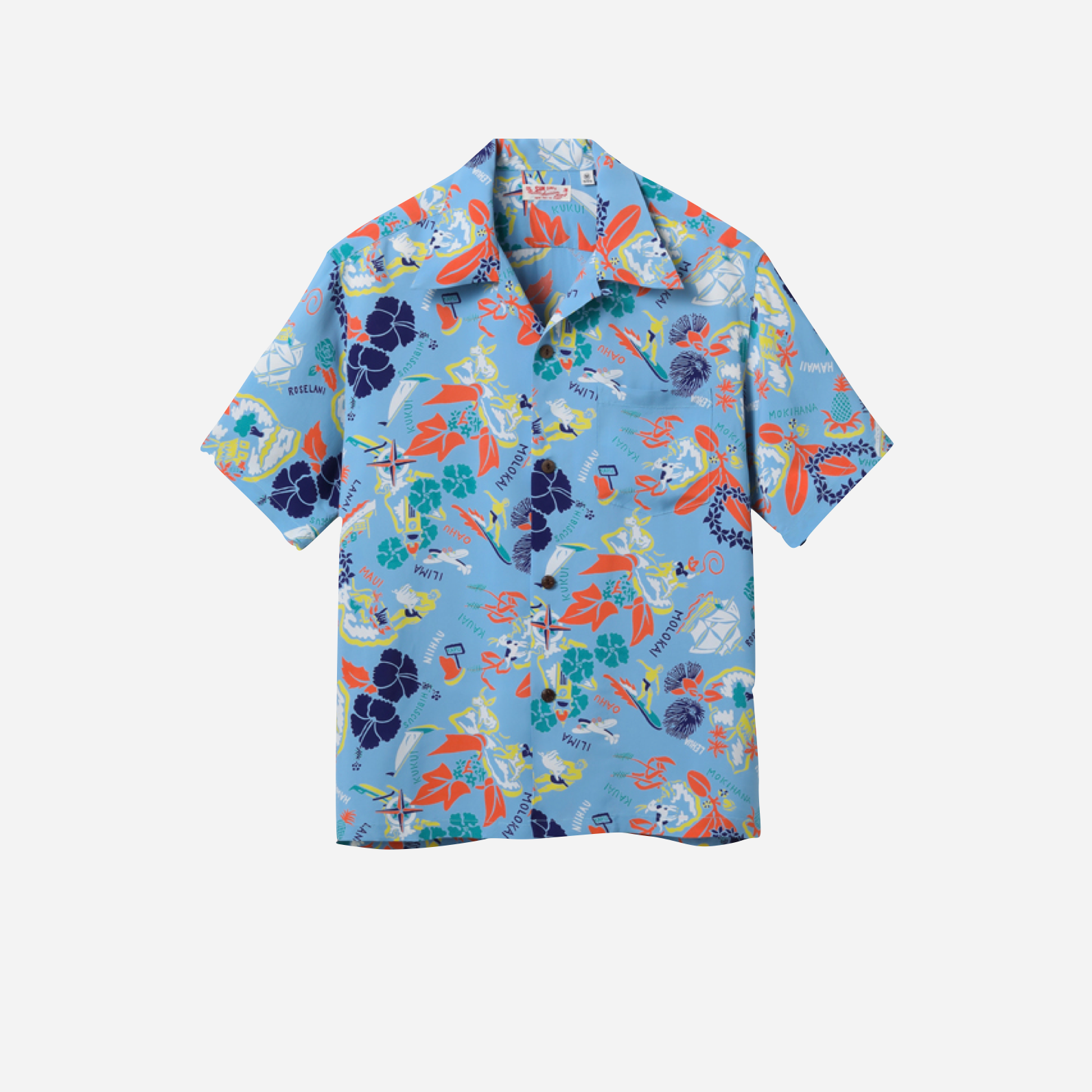 RAYON HAWAIIAN SHIRT “SYMBOL OF THE ISLANDS”