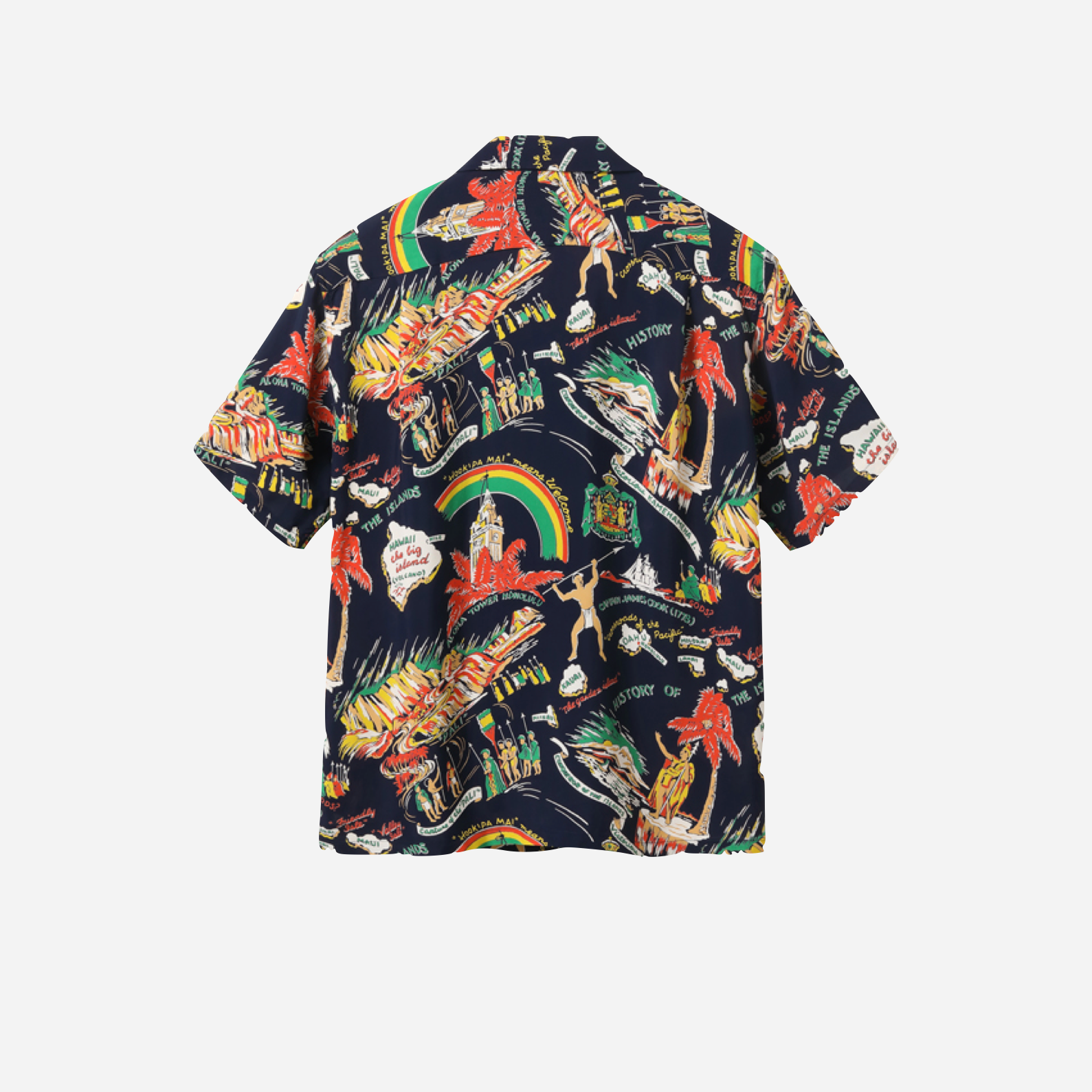 RAYON HAWAIIAN SHIRT “HISTORY OF THE ISLANDS”