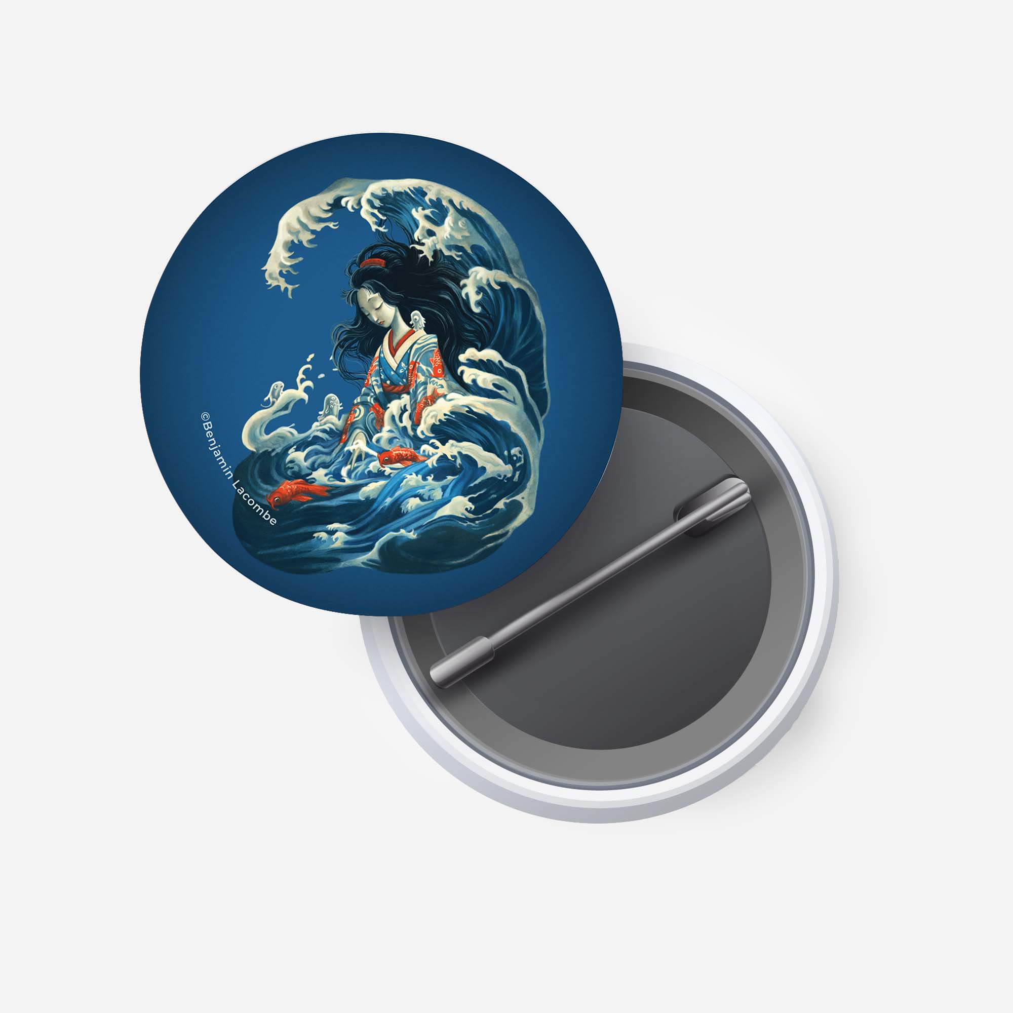 Button Pin 55mm Jingu - Storie di Donne Samurai
