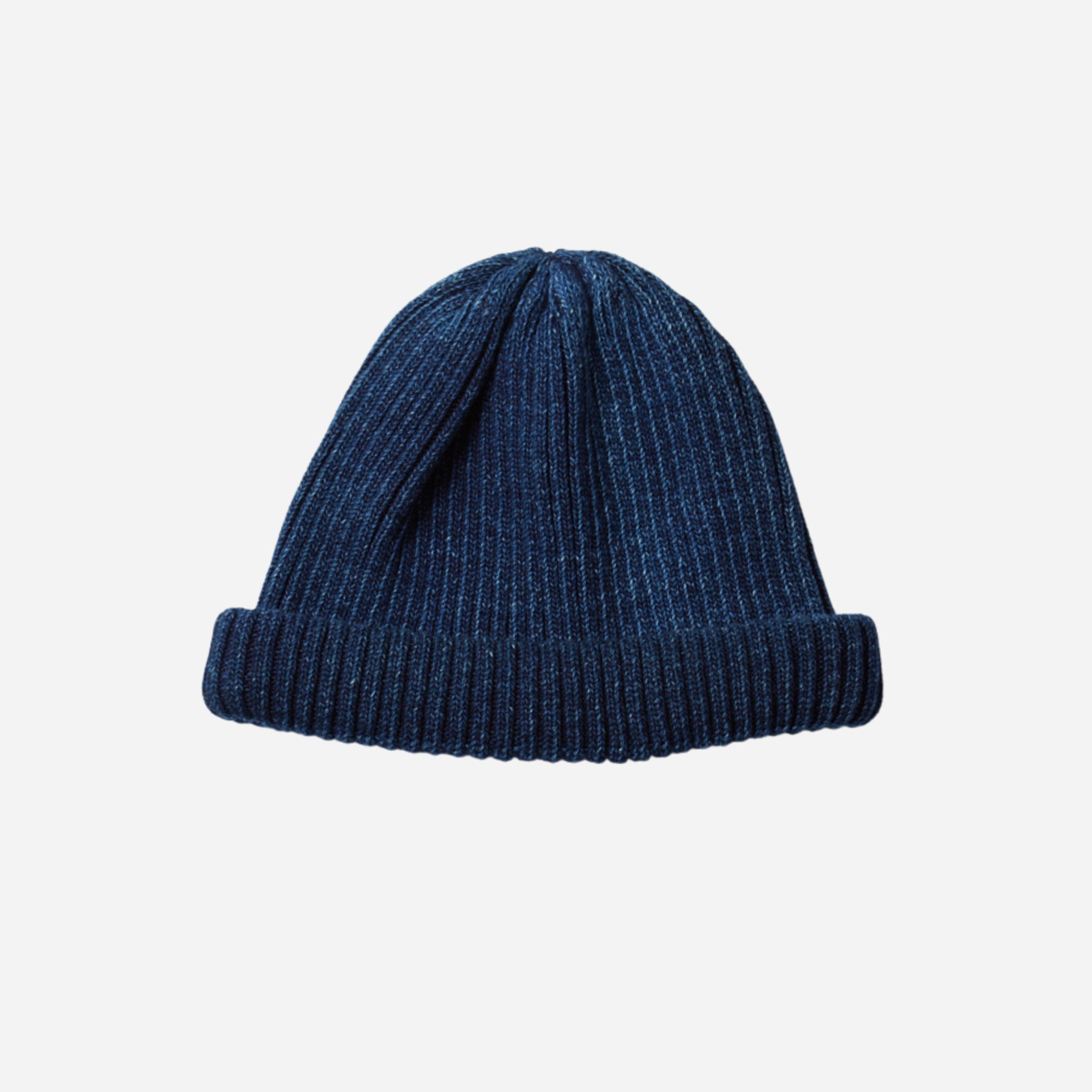 Indigo Cotton Roll Up Beanie