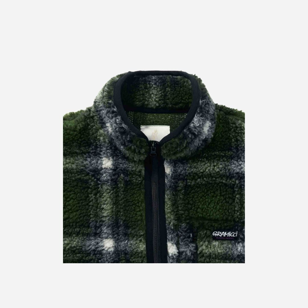 Shadow Plaid Sherpa Jacket