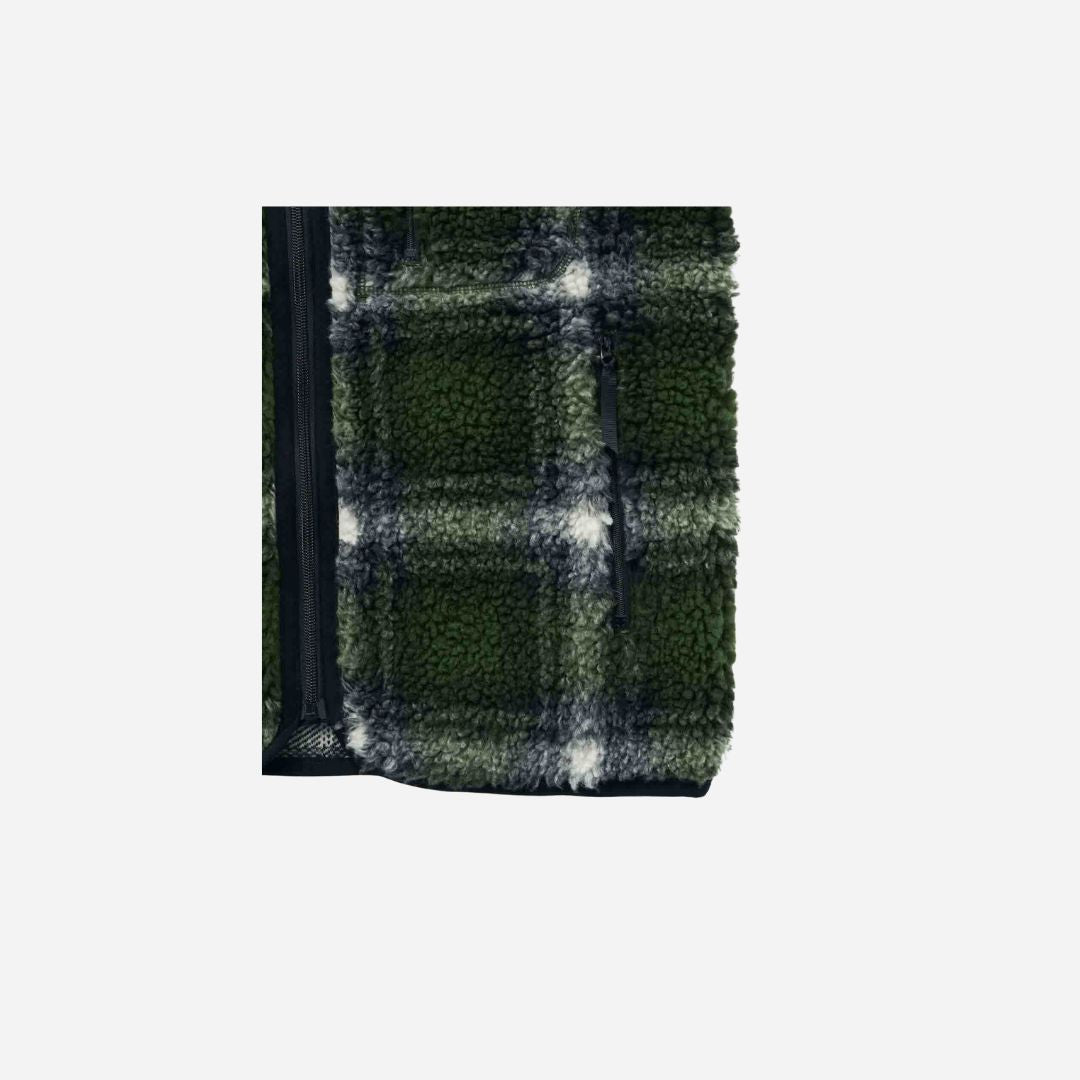 Shadow Plaid Sherpa Jacket