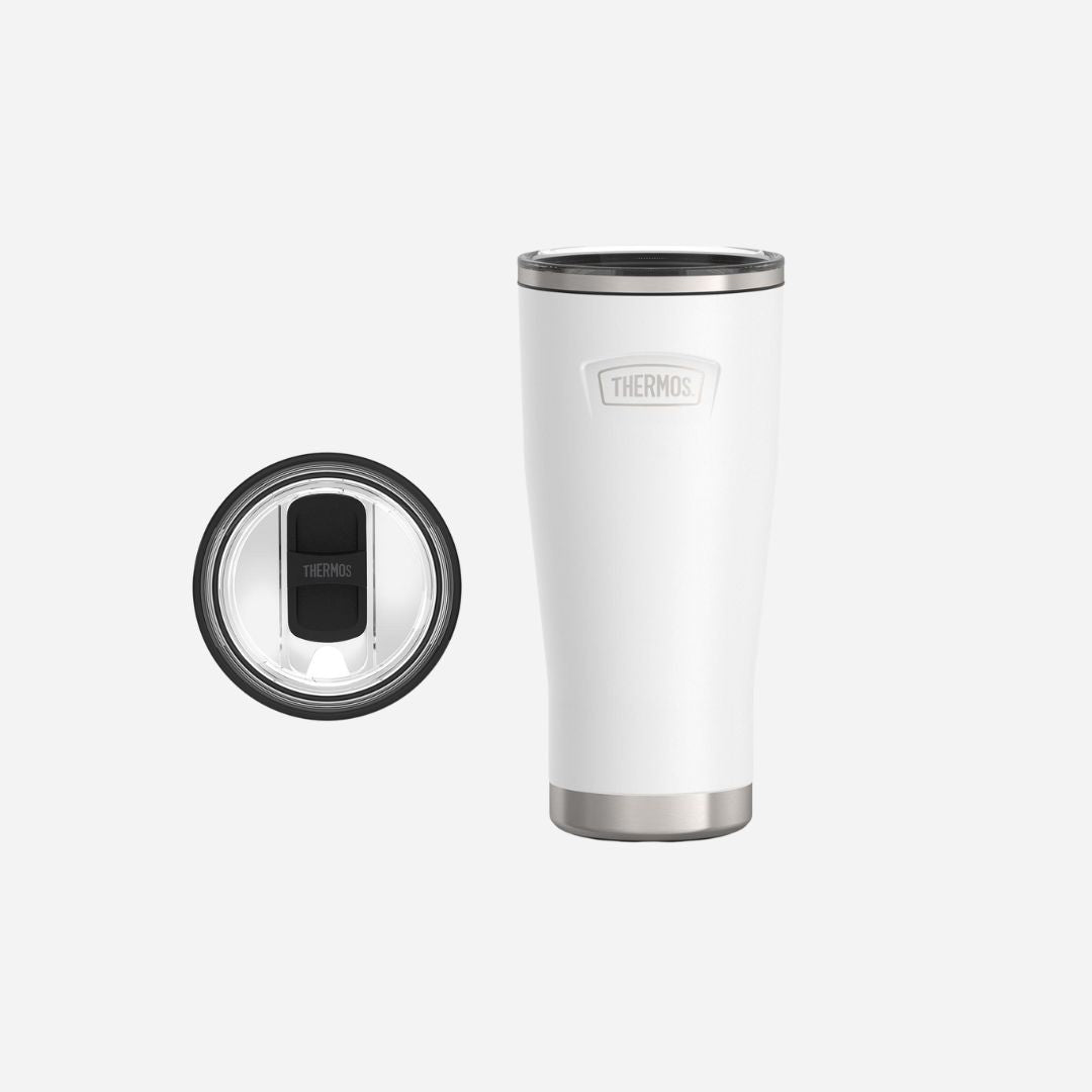 Icon Tumbler with slide lock WHITE 24oz