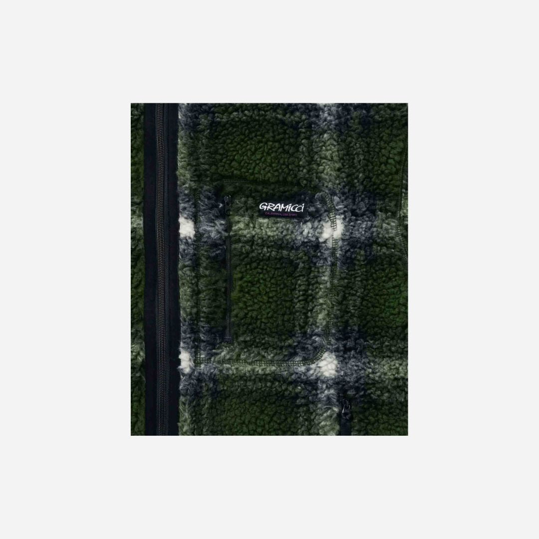 Shadow Plaid Sherpa Jacket