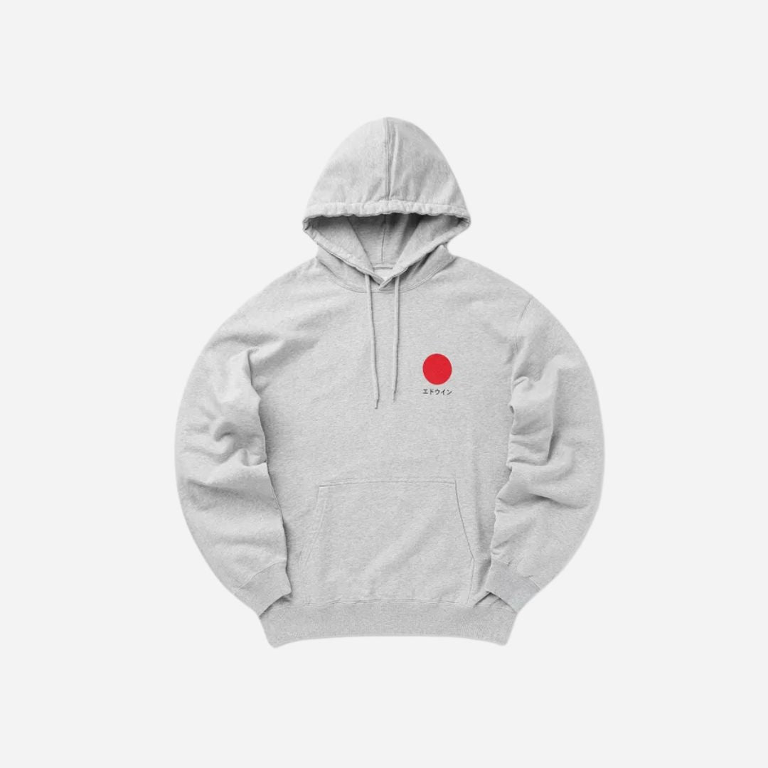 Japanese Sun Hoodie Sweat GREY MARL