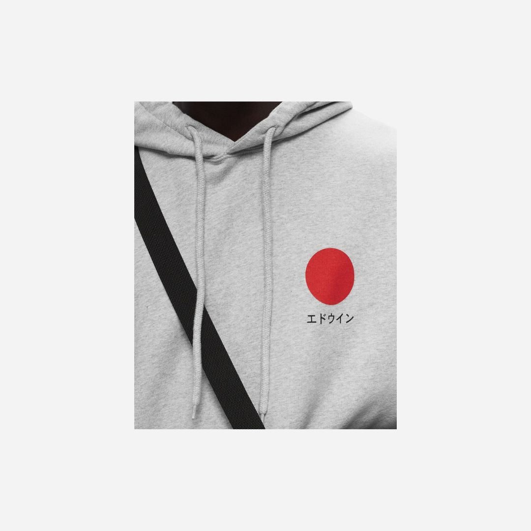 Japanese Sun Hoodie Sweat GREY MARL