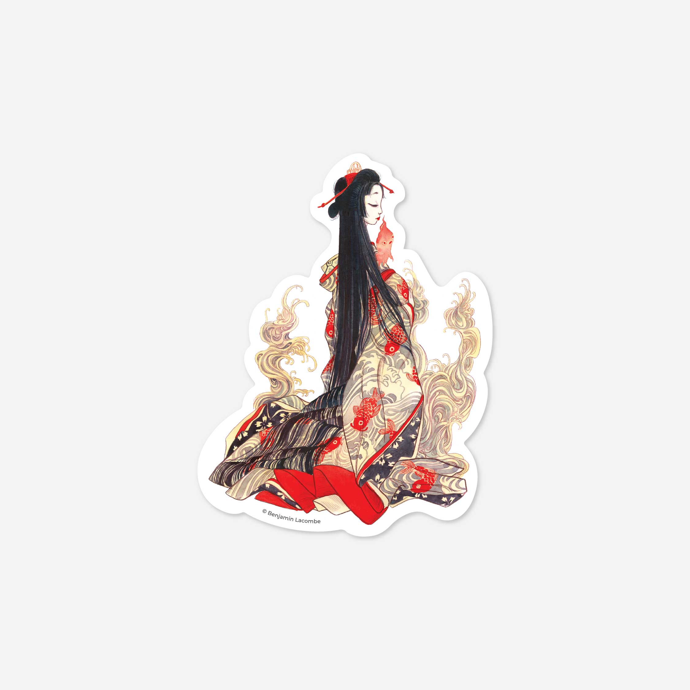 Jingu Fire PVC Vinyl Sticker - Stories of Samurai Women