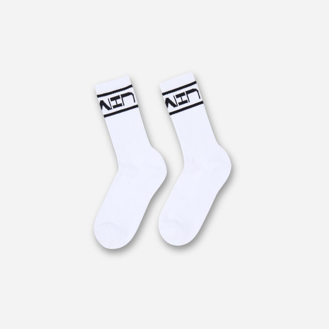 Striped Socks WHITE/BLACK (one size)