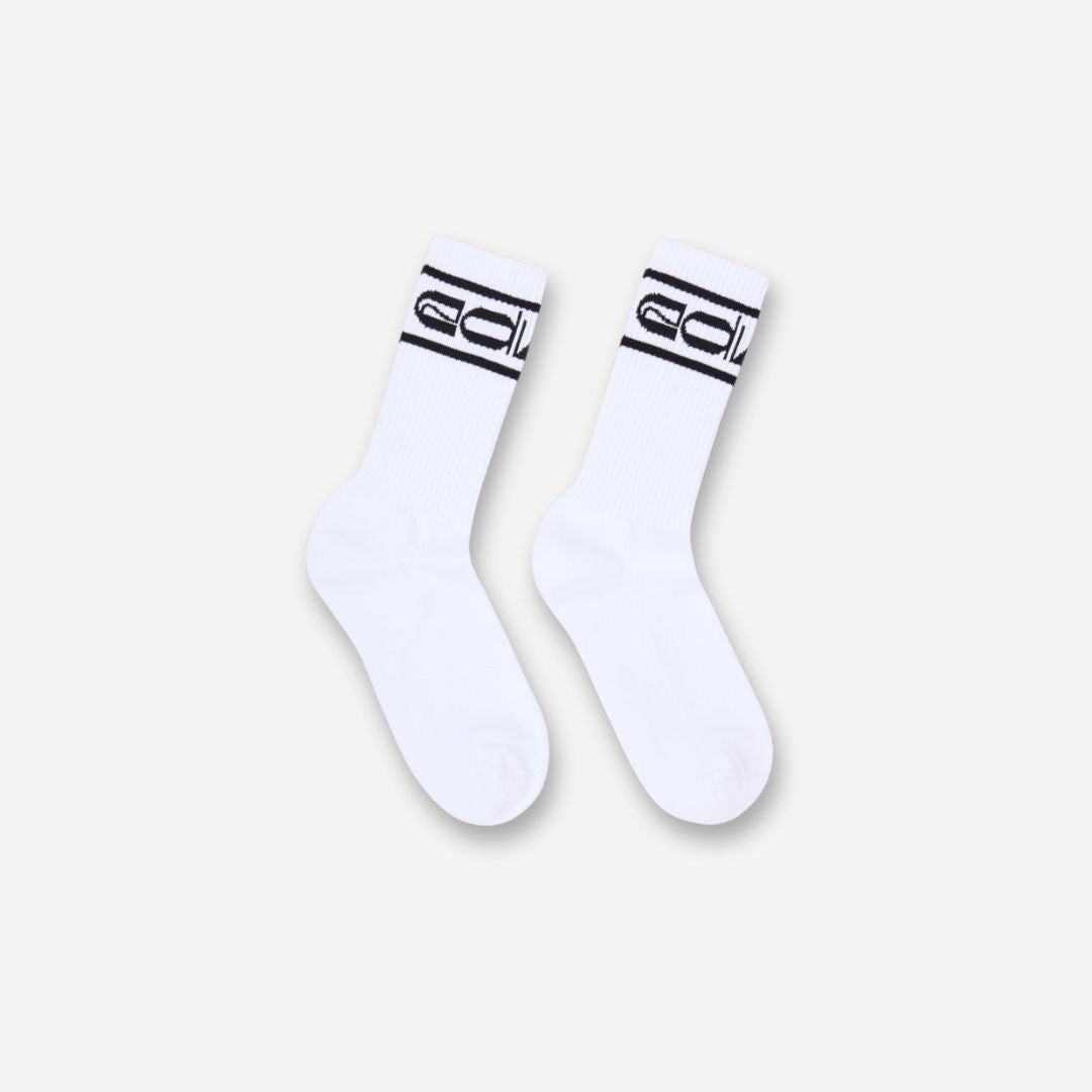 Striped Socks WHITE/BLACK (one size)