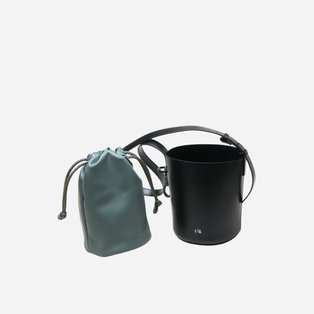 Tech Leather Bucket Shoulder