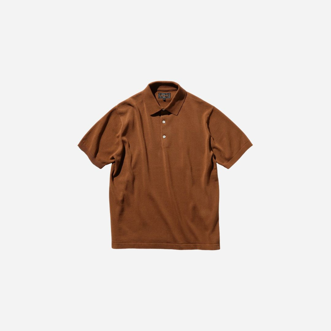 B+ Knit Polo Solid BROWN